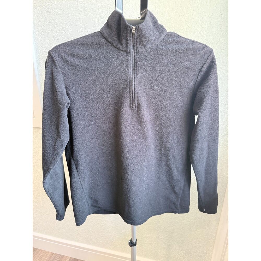 Patagonia Synchilla Black on Black Polar Fleece 1/4 Zip Women's Sweatshirt M